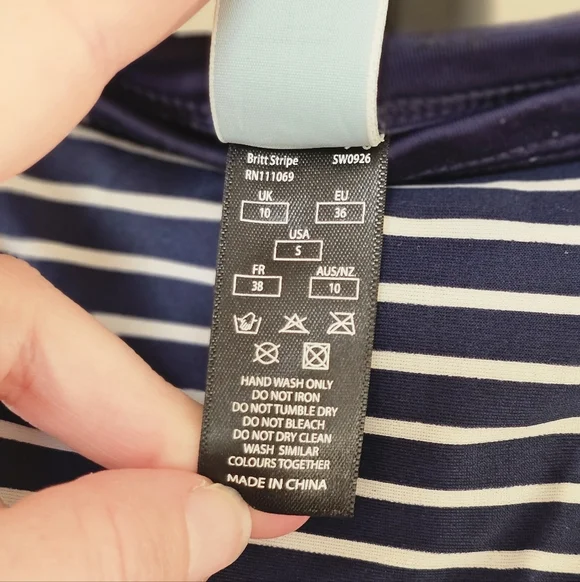 Panache Navy and White Striped High-Waisted Bikini Bottom - Picture 7 of 8